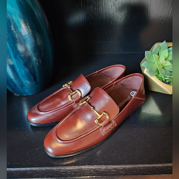 Brand New-Classic Rich Brown Loafers w/ Gold Riding Buckles!!🤠⭐️🤠 - Picture 4 of 10